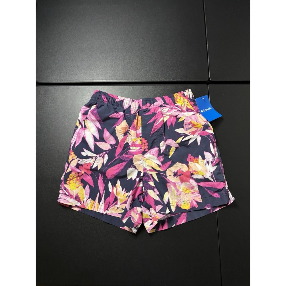 Columbia Navy Pink Floral Sandy River‎ Shorts Women Size S
